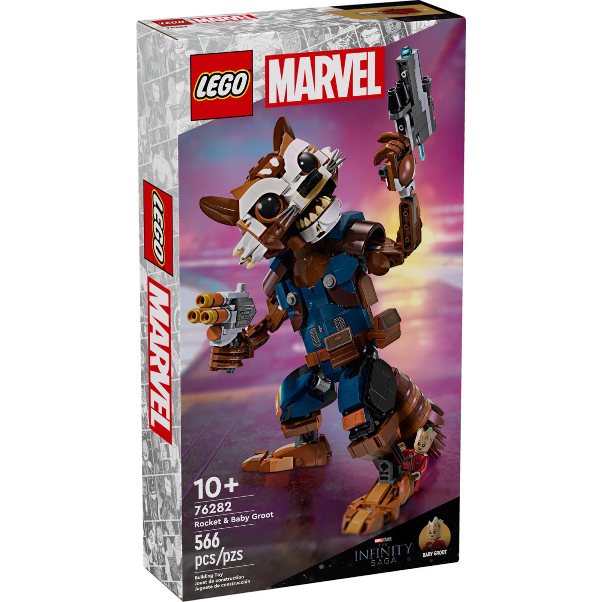 Lego Marvel Guardians of The Galaxy Rocket Baby Groot 76282 Building Toy Set