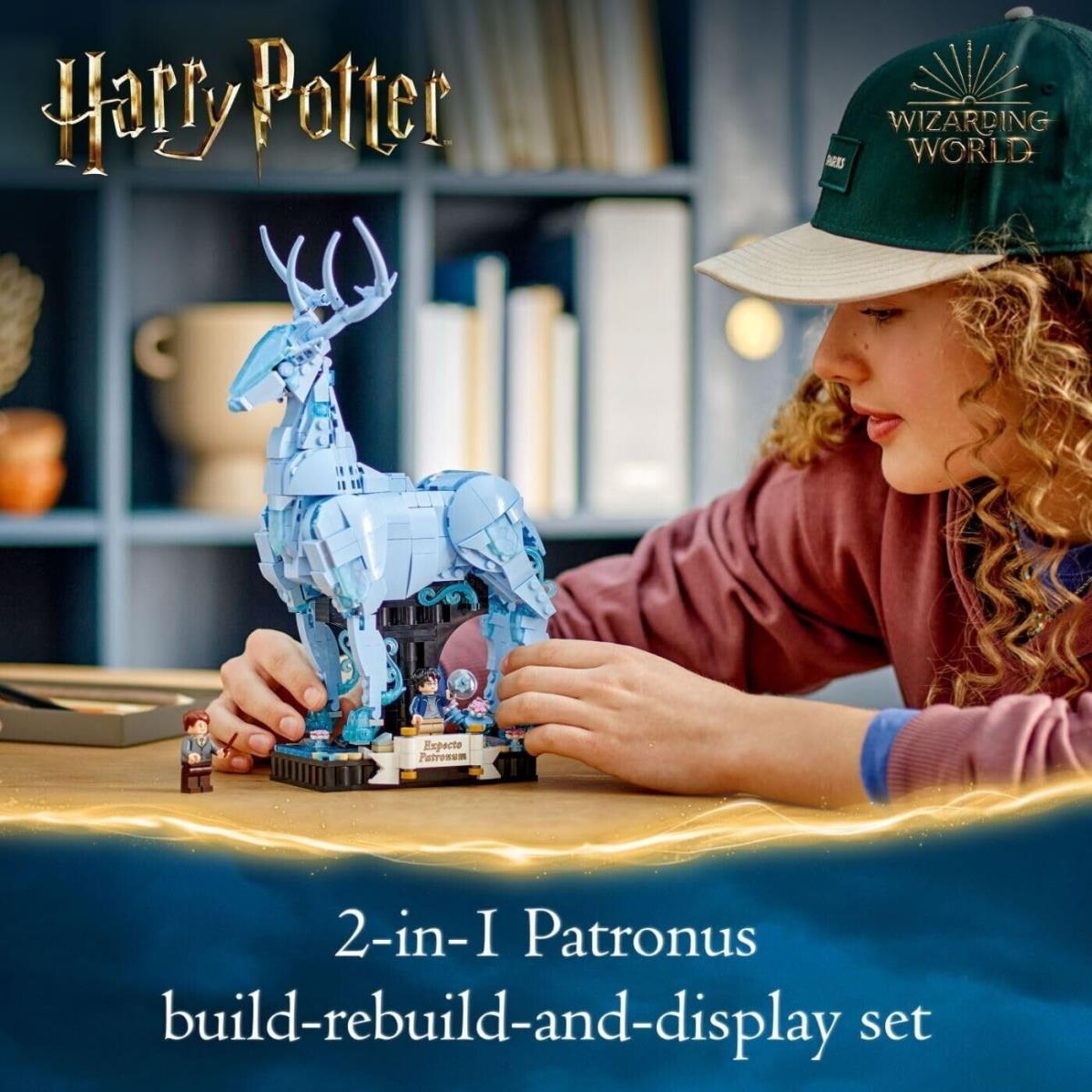 Lego Harry Potter Expecto Patronum 76414 Collectible 2in1 Wolf Stag Building Set