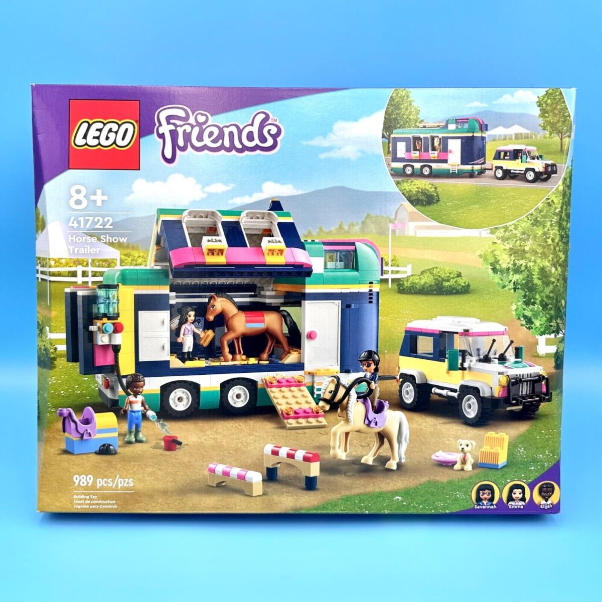 Lego Friends Horse Show Trailer and Suv Tow Car Set 41722 3 Mini-dolls Figures