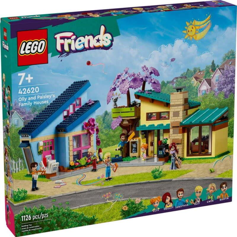 Lego Friends Olly and Paisley`s Family Houses 42620 Building Toy Set Gift