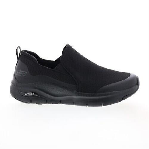 Skechers Arch Fit Banlin Mens Black Extra Wide Lifestyle Sneakers Shoes