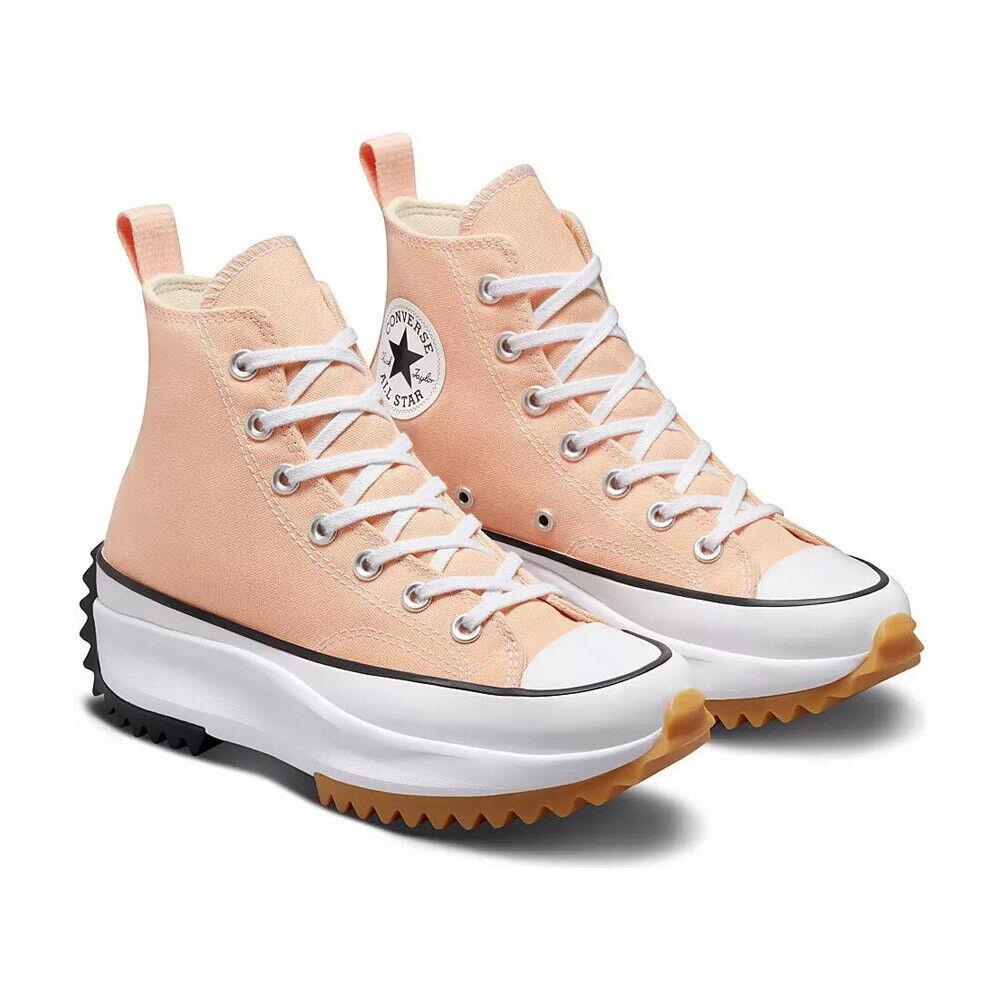 Converse Run Star Hike High Coral Women`s Platform Shoes Peach A03549C - Pink