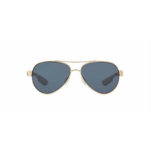 Costa Del Mar Womens Loreto Polarized Aviator Sunglasses Rose Gold/gray 56mm