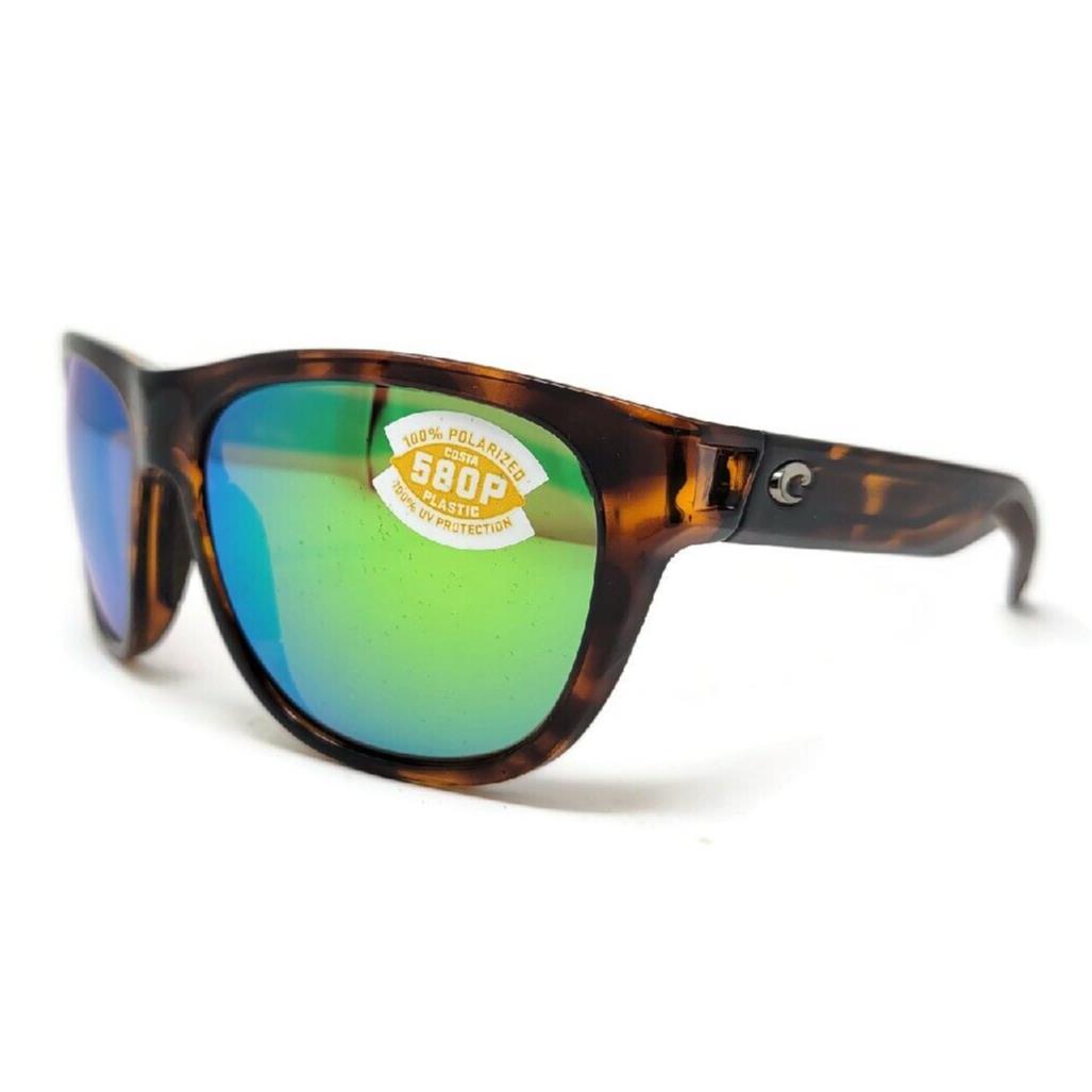 Costa Del Mar Bayside Sunglasses Tortoise Polarized Green Mirror 580P BAY10OGMP - Frame: Brown, Lens: Green