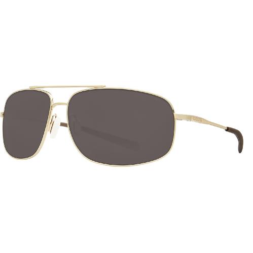 Costa Del Mar Shipmaster Polarized Sunglasses - Shiny Gold/gray 580P - Aviator