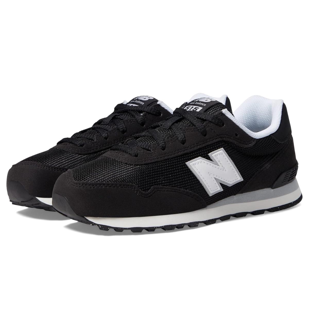 Boy`s Sneakers Athletic Shoes New Balance Kids 515 Big Kid Black/White