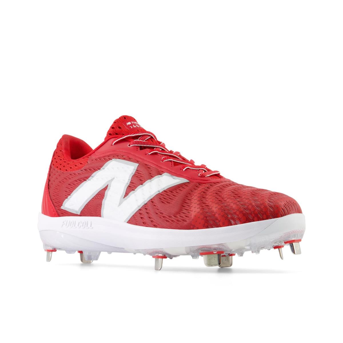 Man`s Sneakers Athletic Shoes New Balance Fuelcell 4040 v7 Metal Team Red/Optic White