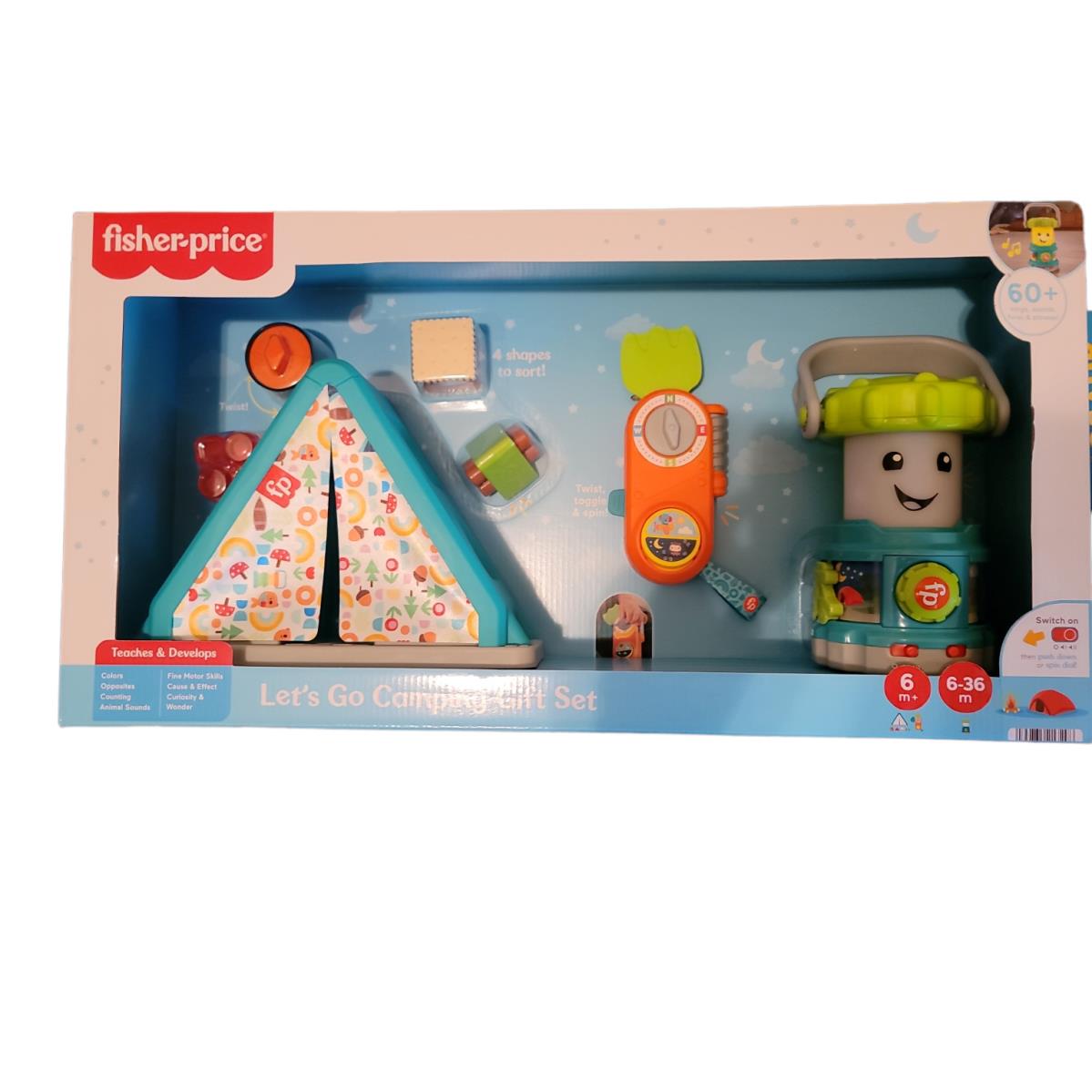 Fisher Price Let`s Go Camping Gift Set Infant Learning Toys Value Bundle