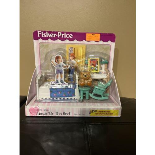 1999 Fisher Price Loving Family Dollhouse Jumpin ON The Bouncy Bed Kids Bedroom