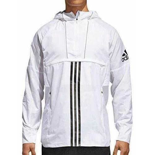 Adidas Anorak Wimbledon White Woven Hooded Tennis Jacket DN2419 2XL