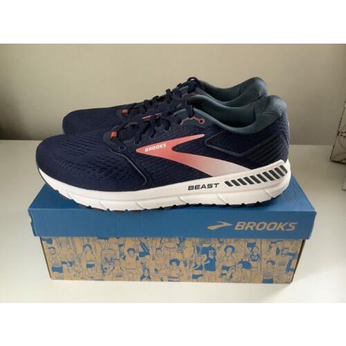 Brooks Beast 20 Men`s Running Shoes - Blue/red - Sz 9