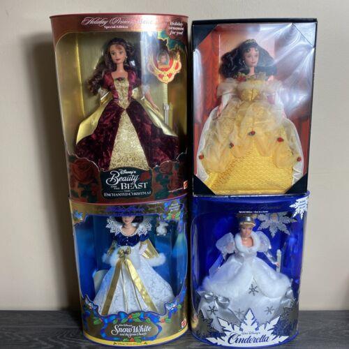 4 Disney Princess Figures Beauty Beast Belle Broadway Cinderella Snow White