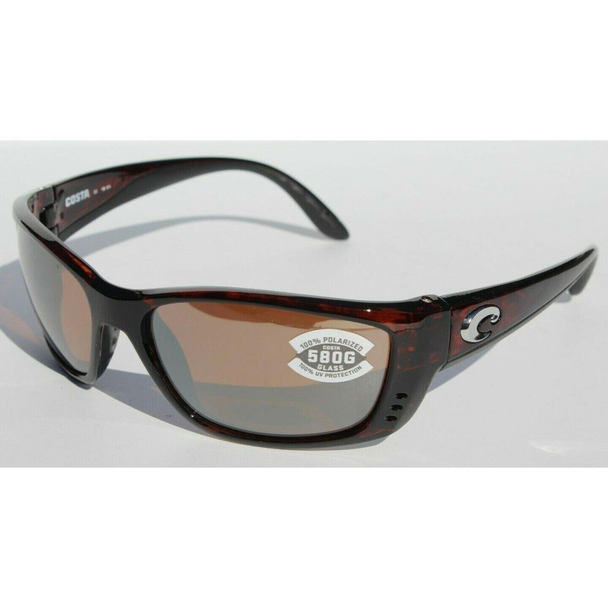 Costa Del Mar Fisch 580 Polarized Sunglasses Tortoise/silver Mirror 580G