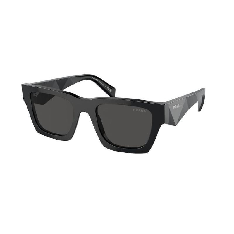 Prada Sunglasses PR A06S 16K08Z Black Grey Man 50 MM