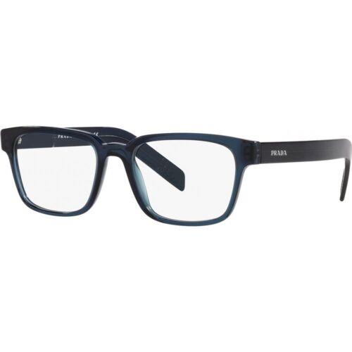 Prada Vpr 15WV 08Q-1O1 Crystal Blue Eyeglasses 53/18/145 Box Set