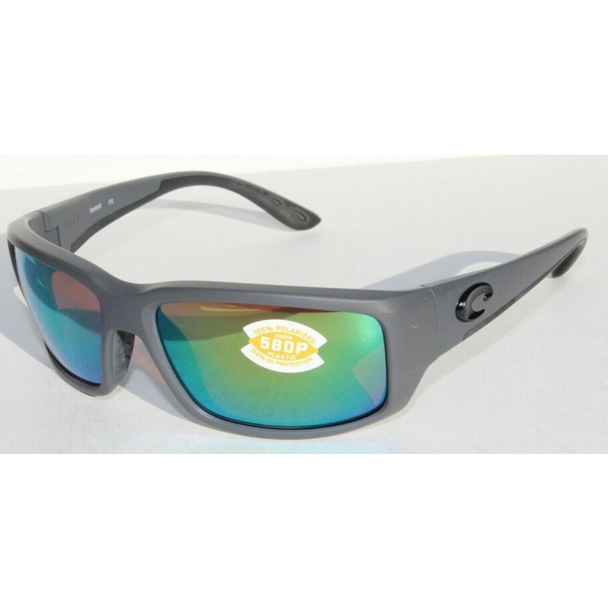 Costa Del Mar Fantail Polarized Sunglasses Matte Gray/green Mirror 580P - Frame: Gray, Lens: Green