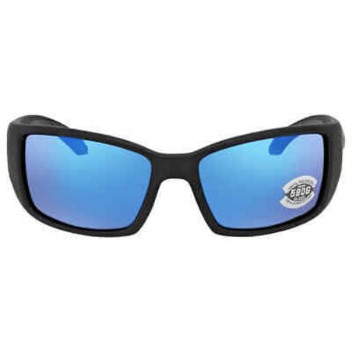 Costa Del Mar Blackfin Blue Mirror Polarized Glass Men`s Sunglasses BL 11 Obmglp - Frame: Black, Lens: Blue