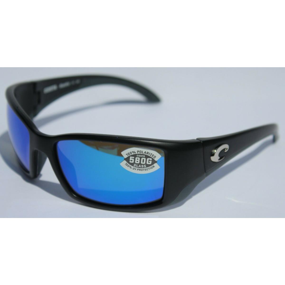 Costa Del Mar Blackfin 580G Polarized Sunglasses Black/blue Mirror