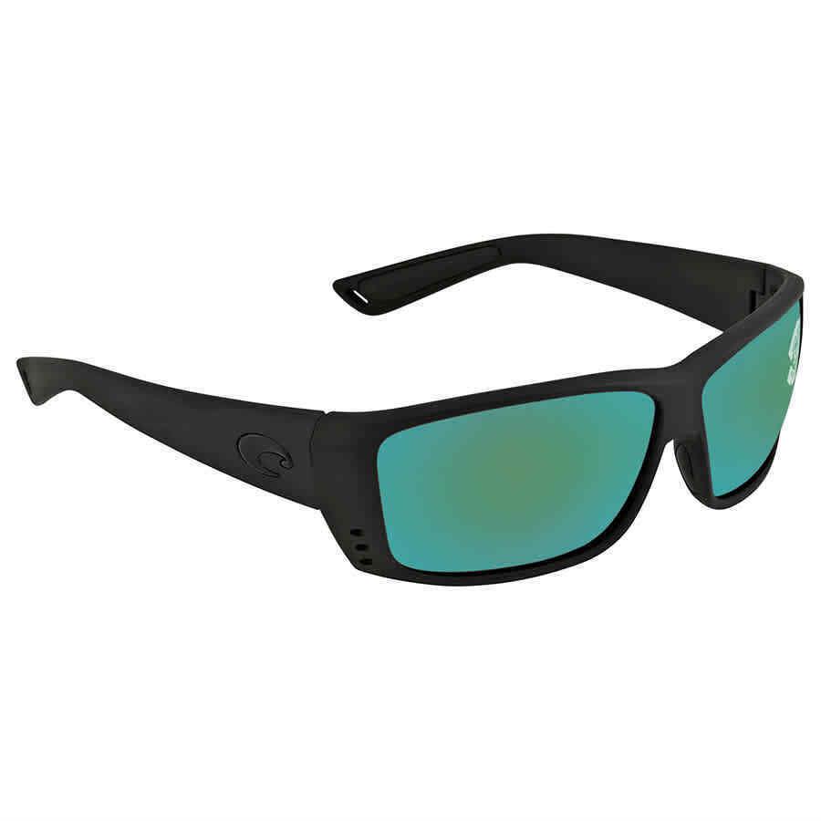 Costa Del Mar Cat Cay Green Mirror Polarized Glass Men`s Sunglasses AT 01 Ogmglp - Frame: Green, Lens: Green