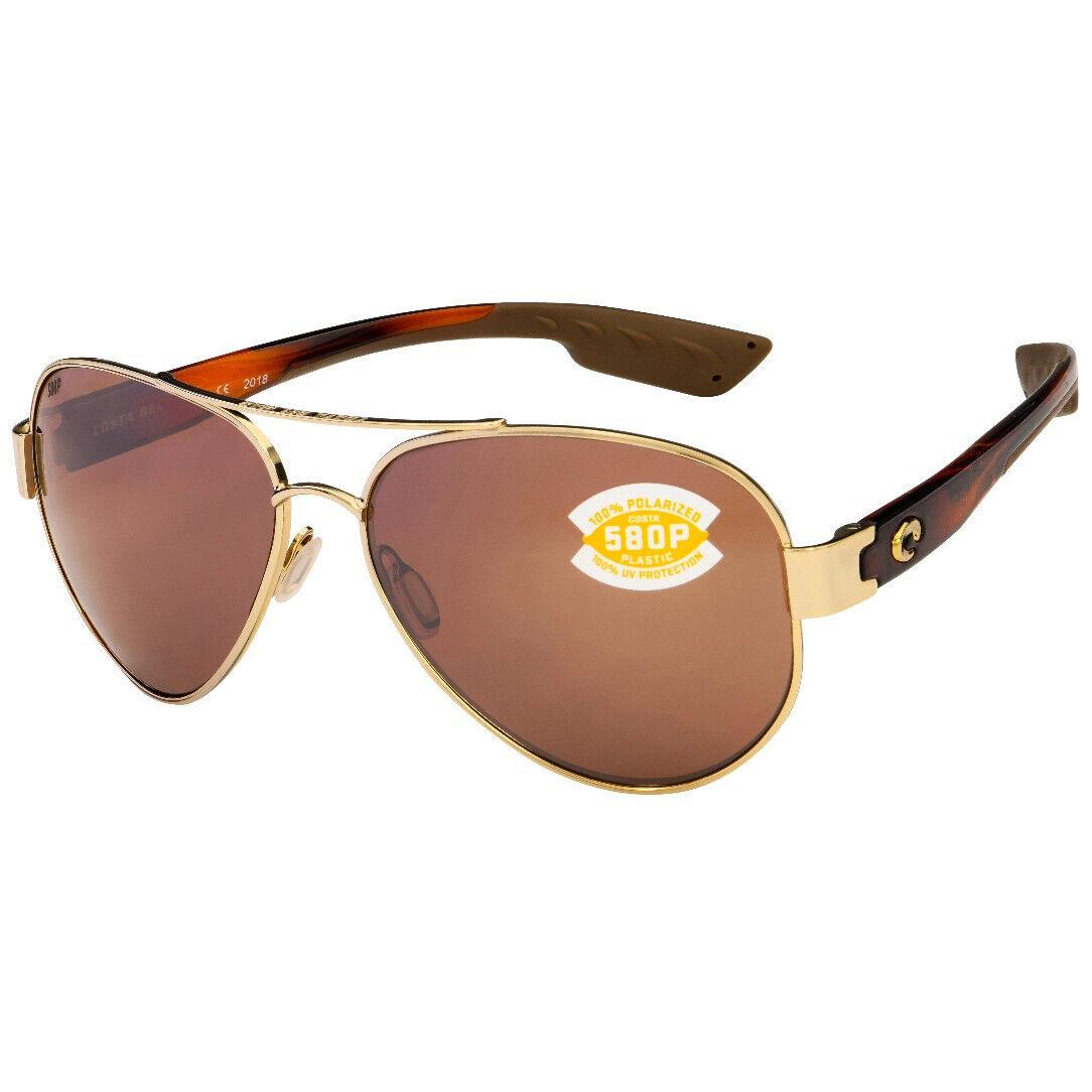 Costa Del Mar South Point Sunglass Rose Gold W/light Tort/copper Silver Mir 580P - Frame: Rose Gold w/ Light Tortoise, Lens: Copper Silver Mirror 580Plastic