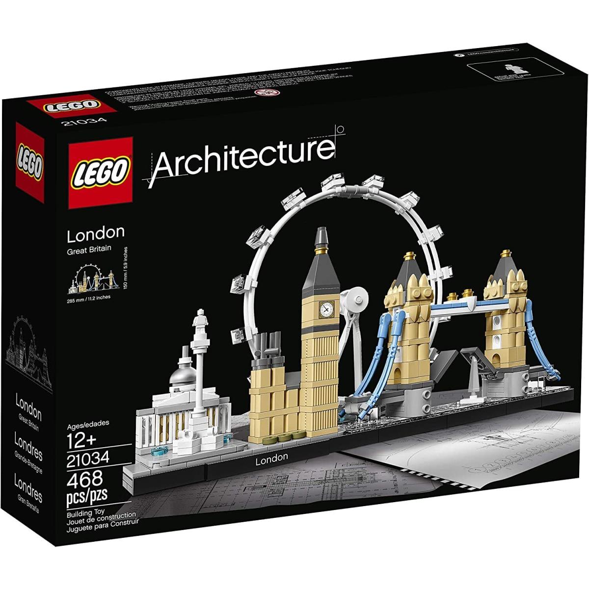 Lego Architecture London Skyline Collection 21034 Building Set Model Kit - Multicolor