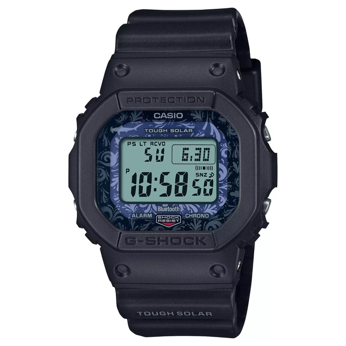 Casio G-shock Charles Darwin Foundation Black Blue Digital Watch GWB5600CD-1A2