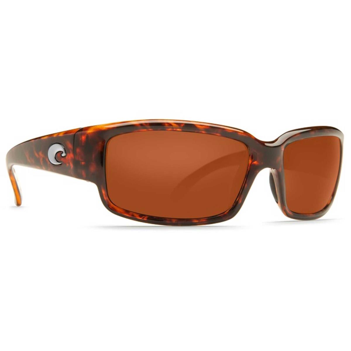 Costa Del Mar Unisex Sunglasses Copper Lens Wraparound Frame Caballito 0CL10 Ocp - Frame: Tortoise, Lens: Brown, Frame: Multicolor