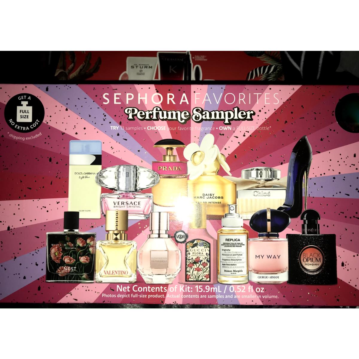 Sephora Favorites Perfume Sampler with Certificate Holiday Armani Gucci Nest