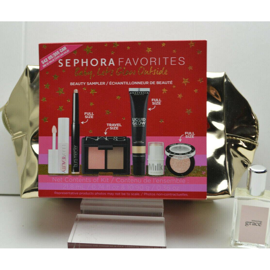 Sephora Favorites Baby Let`s Glow Outside 6pc Makeup Bag + Gift