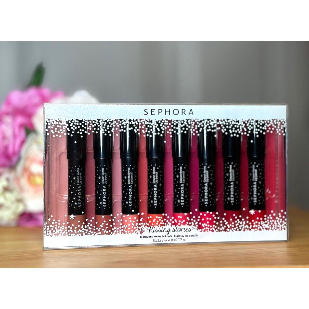 Sephora Kissing Stories Collection 8 Glossy Lip Pencils Gift Set 8 x 0.078 oz