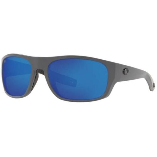 Costa Del Mar Tico Polarized 06S9036 98 Obmglp Sunglasses Gray/blue 580G Lens - Frame: 98 Matte Gray, Lens: Blue Mirror