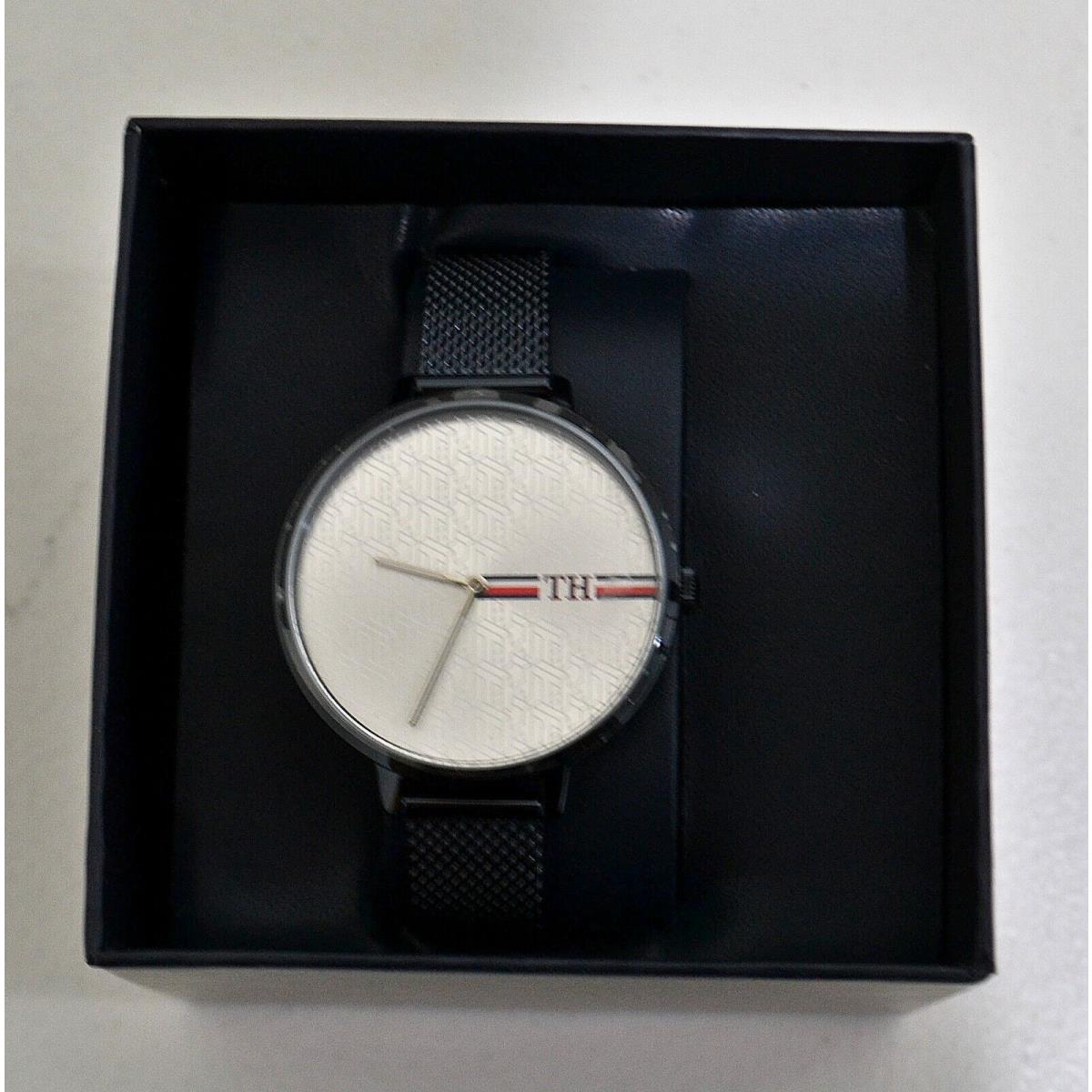 Women`s Tommy Hilfiger Watches 38MM Silver White Logo Design 1782183