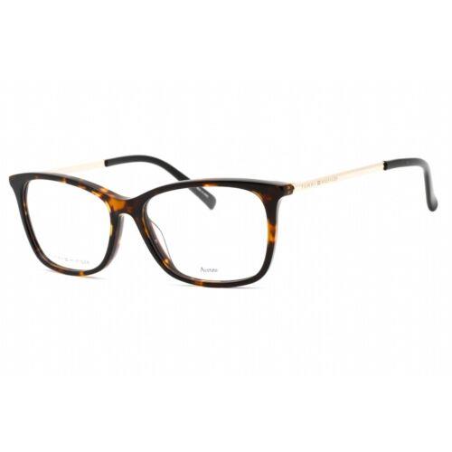 Tommy Hilfiger Women`s Eyeglasses Full Rim Dark Havana Plastic Th 1589 0086 00