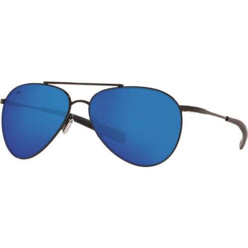 6S6003-10 Mens Costa Piper Polarized Sunglasses - Frame: Black, Lens: Blue