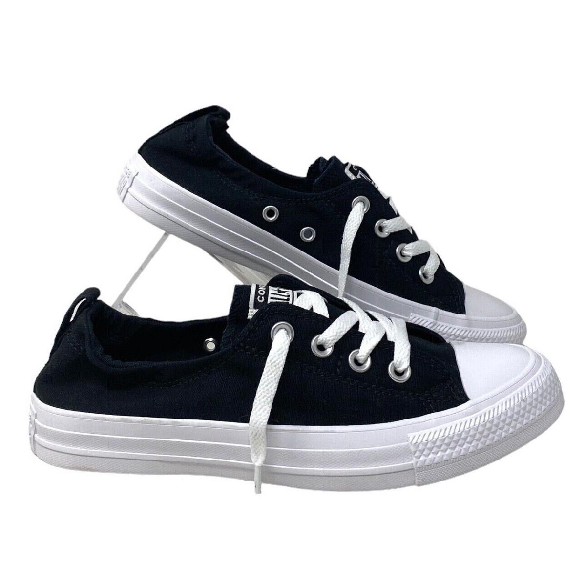 Converse Chuck Taylor Slip Shoes Casual Black White Canvas Women Custom 552614C