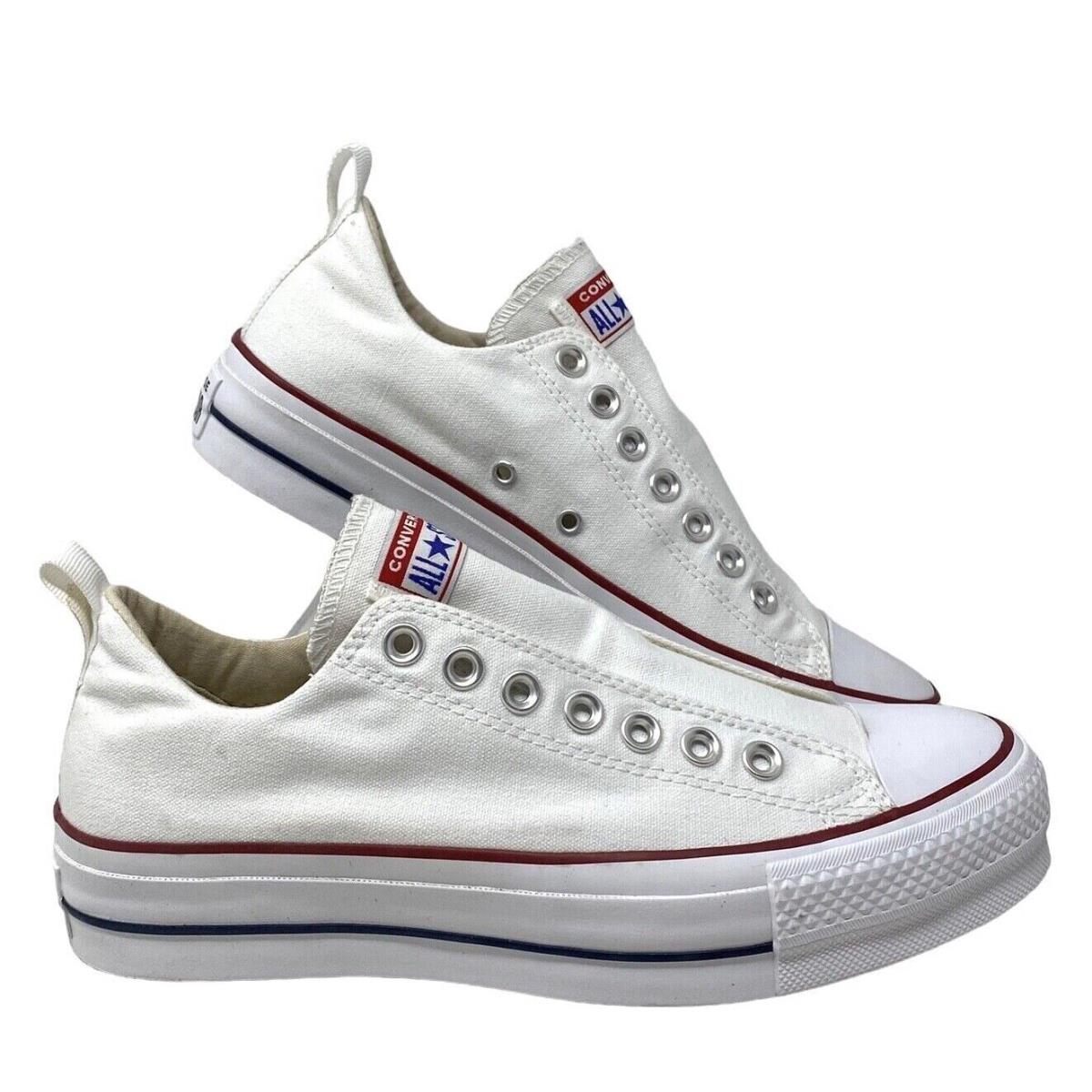 Converse Chuck Taylor Lift Slip Platform Shoes Canvas White Women`s 563457F-WWWR