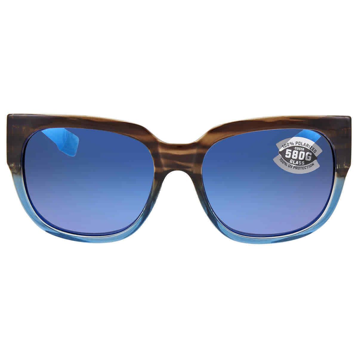 Costa Del Mar Waterwoman Blue Mirror Polarized Glass Ladies Sunglasses 251