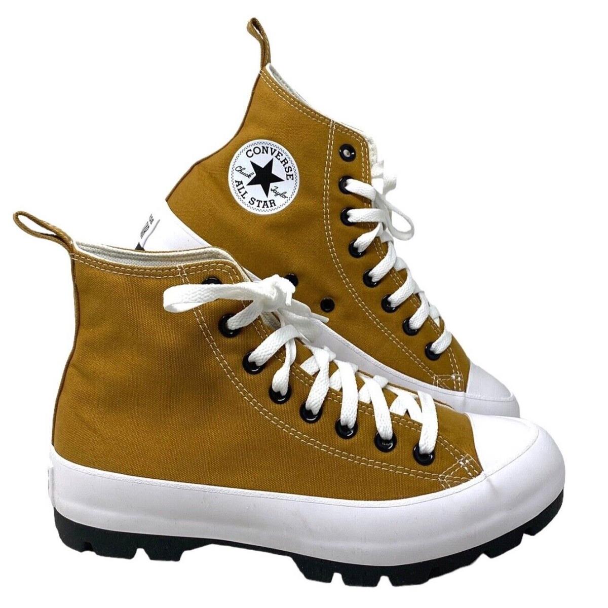 Converse Chuck Lugged Platform Shoes Hi Canvas Brown Women`s Custom 572582C-WBWB