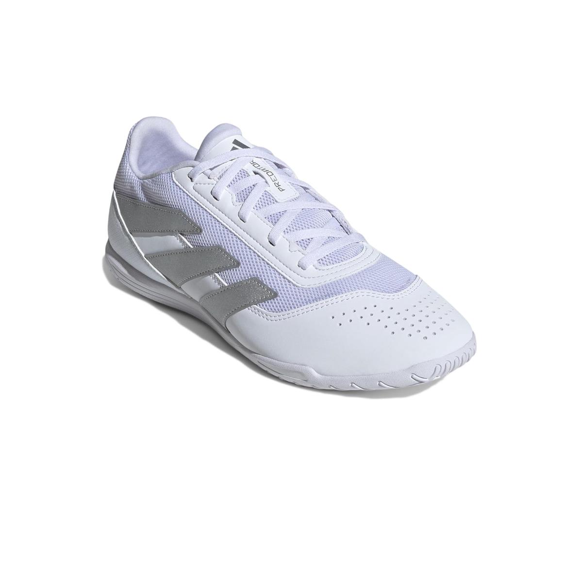 Unisex Sneakers Athletic Shoes Adidas Predator 24 Club Indoor Sala White/Silver Metallic/White