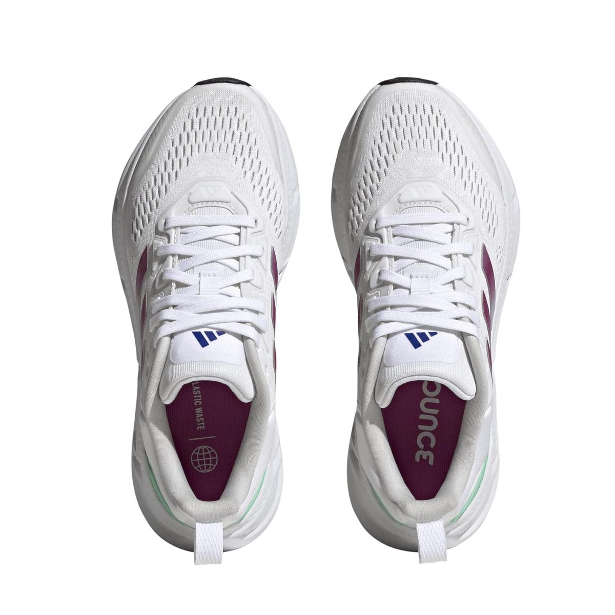Woman`s Sneakers Athletic Shoes Adidas Running Questar - White/Lucid Fuchsia/Silver Dawn