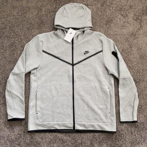 Nike Sportswear Tech Fleece Hoodie Grey Black CU4489-063 Men`s Size 2XL-3XL