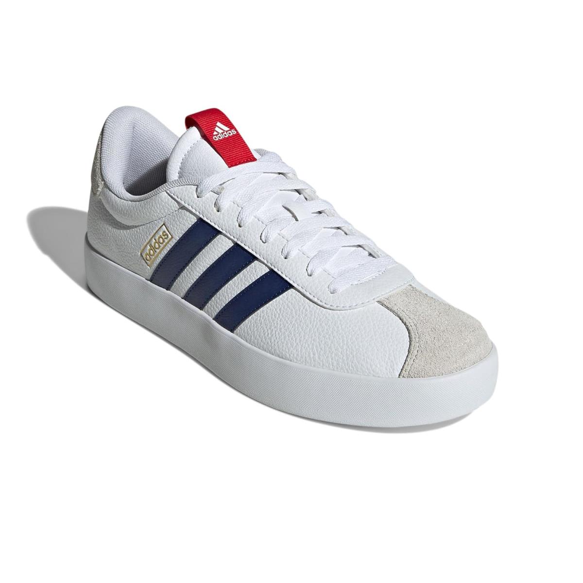 Man`s Sneakers Athletic Shoes Adidas VL Court 3.0 White/Dark Blue/Better Scarlet