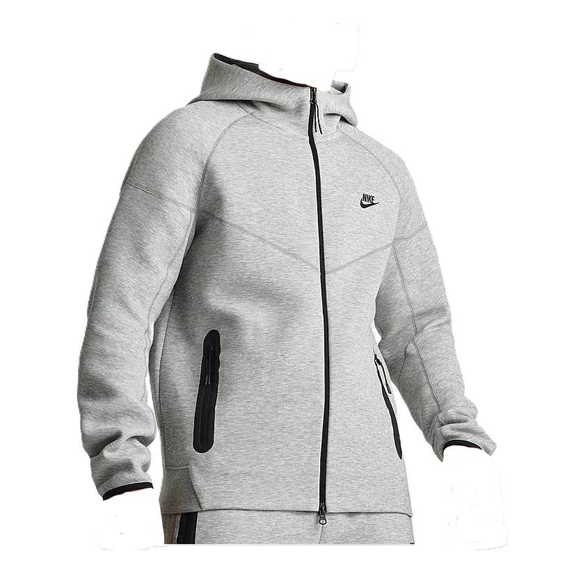Nike Men`s Tech Fleece Full-zip Hoodie Dark Grey Heather/black FB7921-063 i