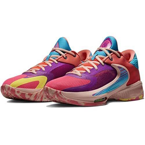 Nike Zoom Freak 4 DQ3824-500 Men`s Multicolor Low Top Basketball Shoes NR5281 - Multicolor