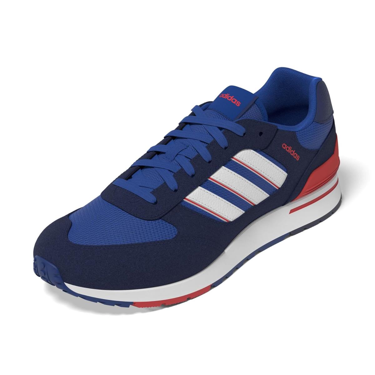 Man`s Sneakers Athletic Shoes Adidas Running Run 80s Dark Blue/White/Bright Red