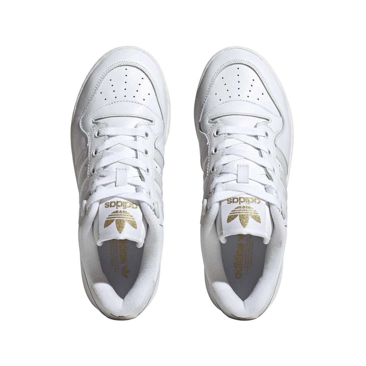Woman`s Sneakers Athletic Shoes Adidas Originals Rivalry Low - White/Dash Grey/Gold Metallic
