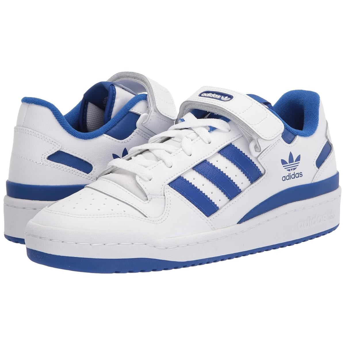 Man`s Sneakers Athletic Shoes Adidas Originals Forum Low Footwear White/Footwear White/Team Royal Blue