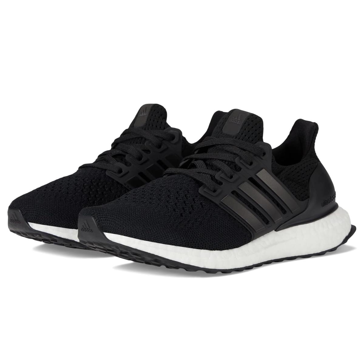 Boy`s Sneakers Athletic Shoes Adidas Kids Ultraboost 1.0 Big Kid - Black/Black/Beam Green