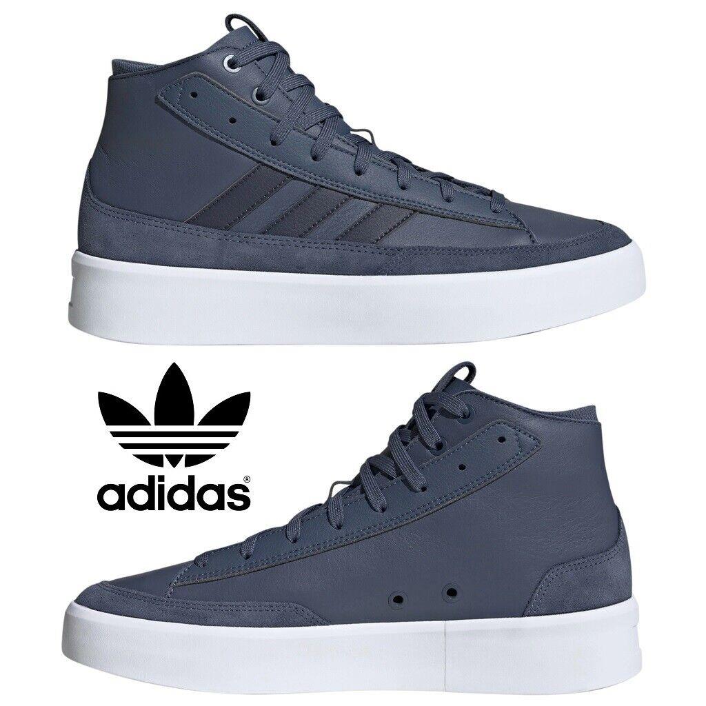 Adidas Originals Znsored High Top Shoes Men`s Sneakers Comfort Casual Blue - Blue, Manufacturer: White/Preloved Ink/Shadow Navy