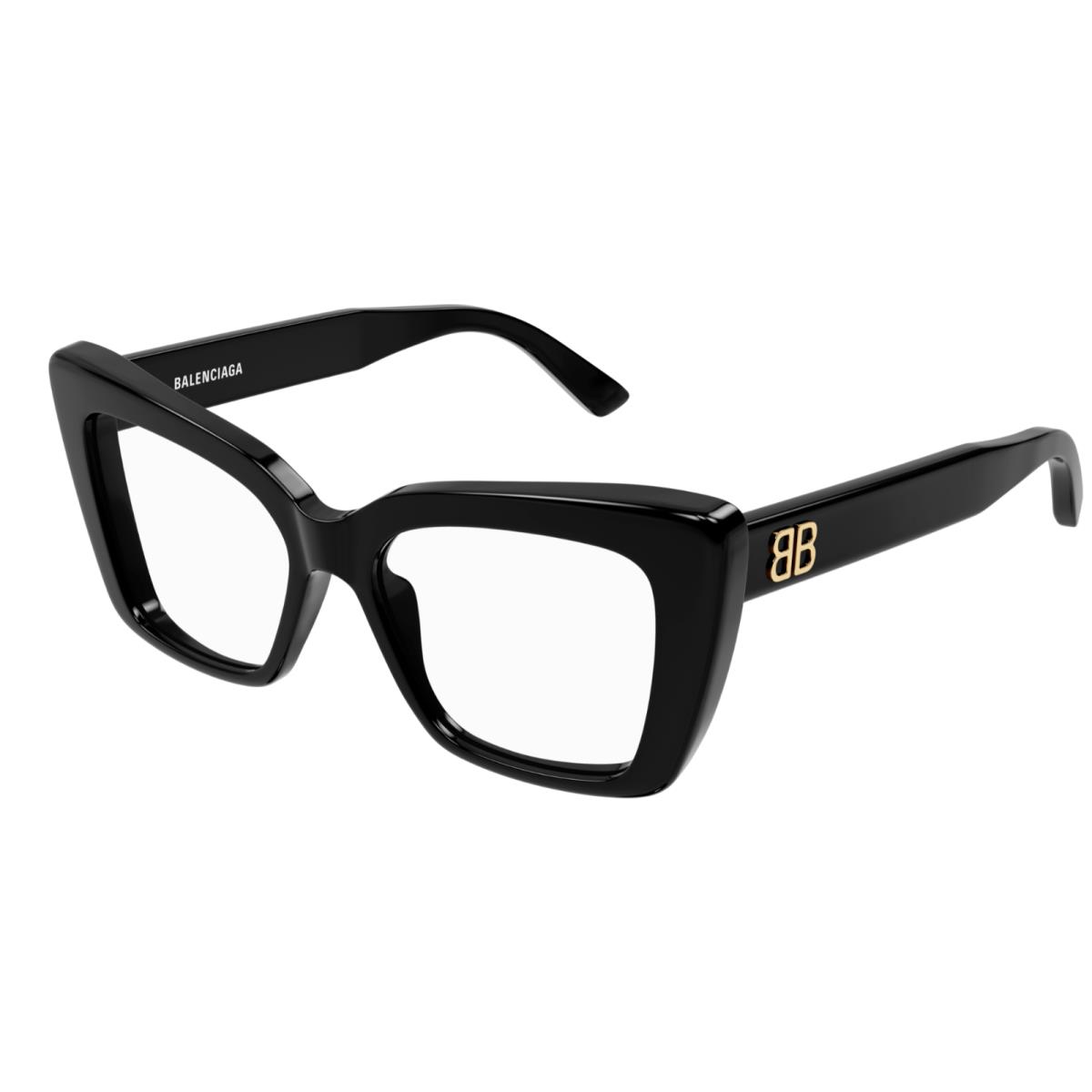 Balenciaga BB0297O 001 Black Oversized Square Women`s Eyeglasses